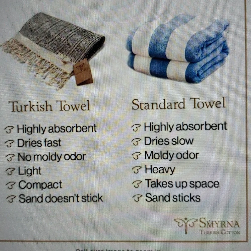 Smyrna Turkish Cotton Blanket Throw Beach Pool Towel